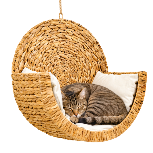 CozyWishkersus™ - Handwoven Cat Bed