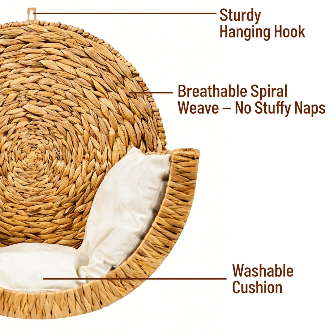CozyWishkersus™ - Handwoven Cat Bed